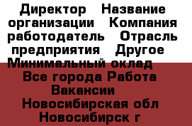 Директор › Название организации ­ Компания-работодатель › Отрасль предприятия ­ Другое › Минимальный оклад ­ 1 - Все города Работа » Вакансии   . Новосибирская обл.,Новосибирск г.